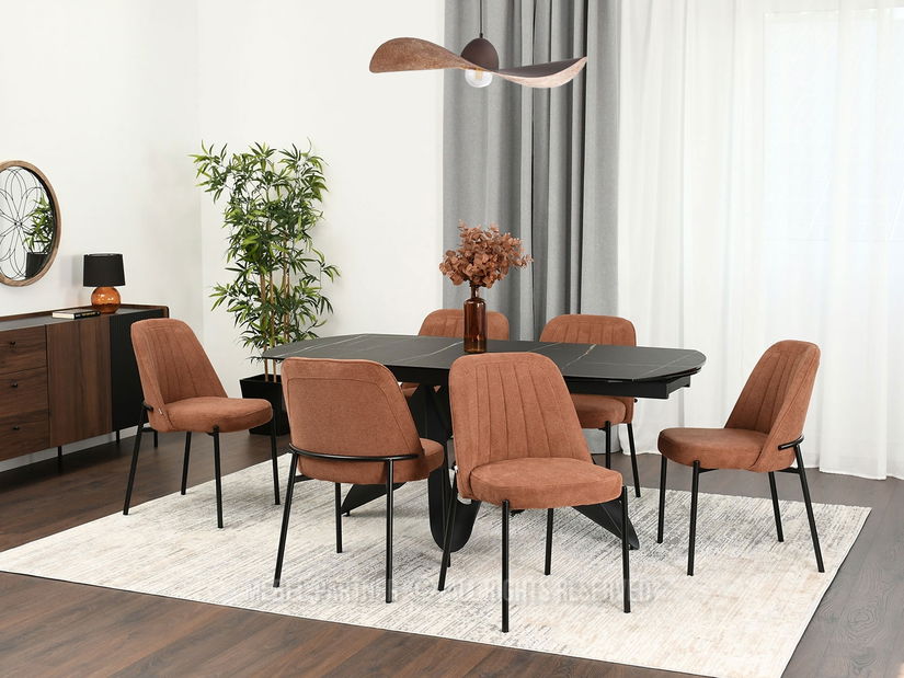 Stolička Ella (medená + čierna)