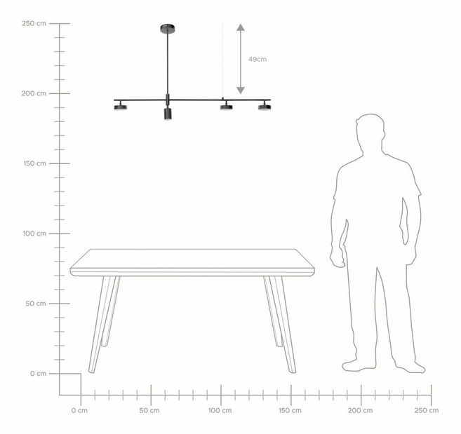 Závesné svietidlo Fabienne (čierna)