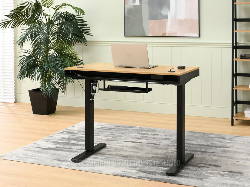 Masă PC Osto 100 (stejar negru + negru)