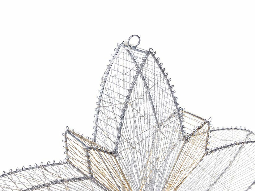 Vonkajšia dekorácia hviezda Hiroshi (strieborná) ( s osvetlením)