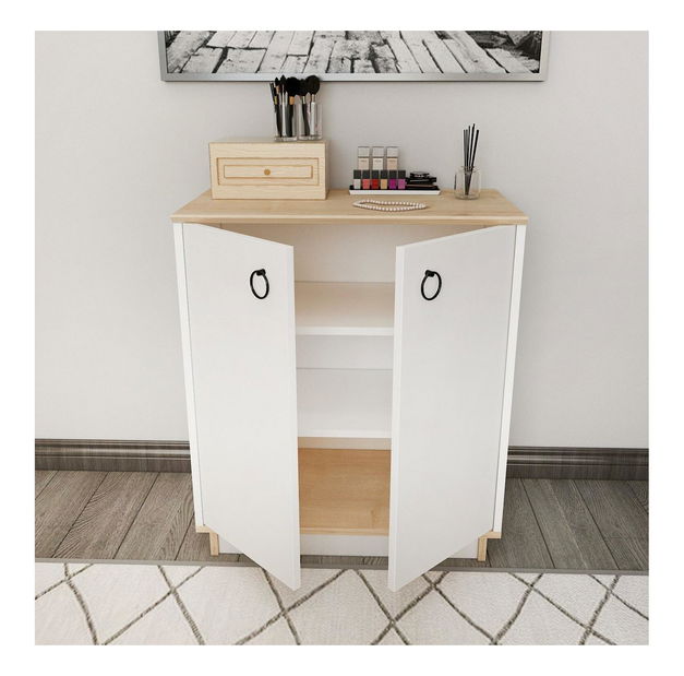 Ormarić Nuanseta (bijela + hrast)