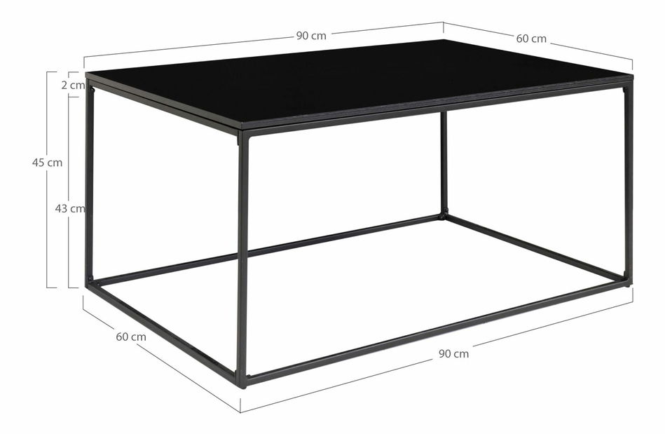 Konferenčný stolík Vistalia 6 (čierna)