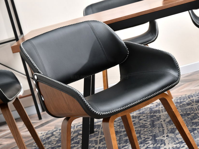 Stolička Noughat (orech tmavý + chrómová)