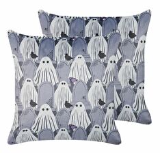 Set 2 buc perne decorative 45 x 45 cm Fanty (gri)