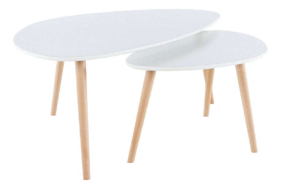 Konferencijski stol Faith (bijela + bukva)