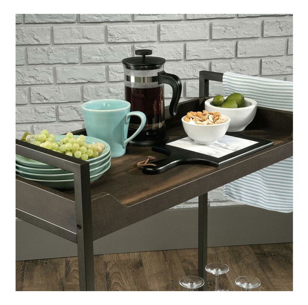 Servírovací stolík Lisane (tmavohnedá) 