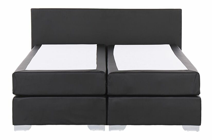 Manželská posteľ Boxspring 180 cm PREMIER (s matracmi) (čierna)