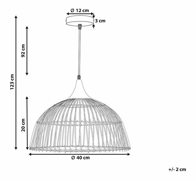 Viseća lampa Bernardo (prirodna)