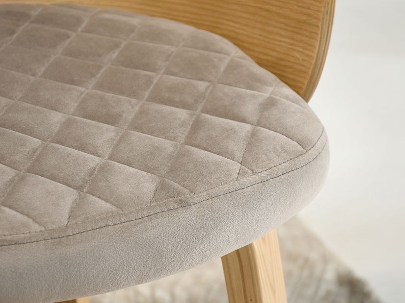 Jedálenská stolička Ahogar (béžová + dub)