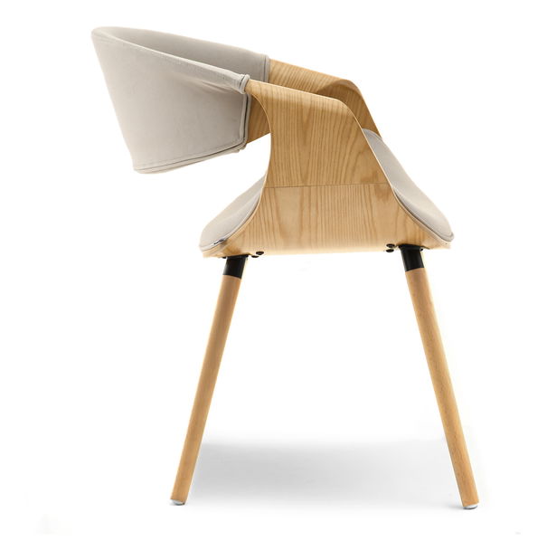 Jedálenská stolička Busque (béžová + dub)