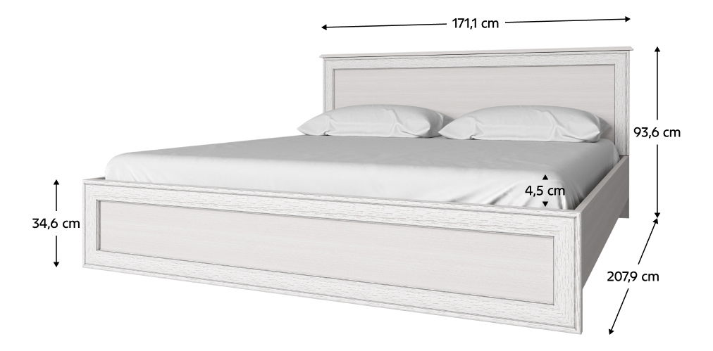 Pat matrimonial 160 cm Tanya Typ 10 (cu somieră lamelară)