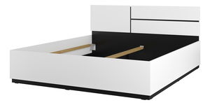 Manželská posteľ 180 cm Crossroad S32 (biela + čierna)