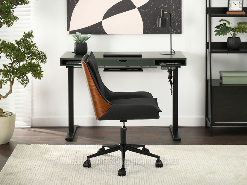 Stolica Lola (tamni orah + crna)