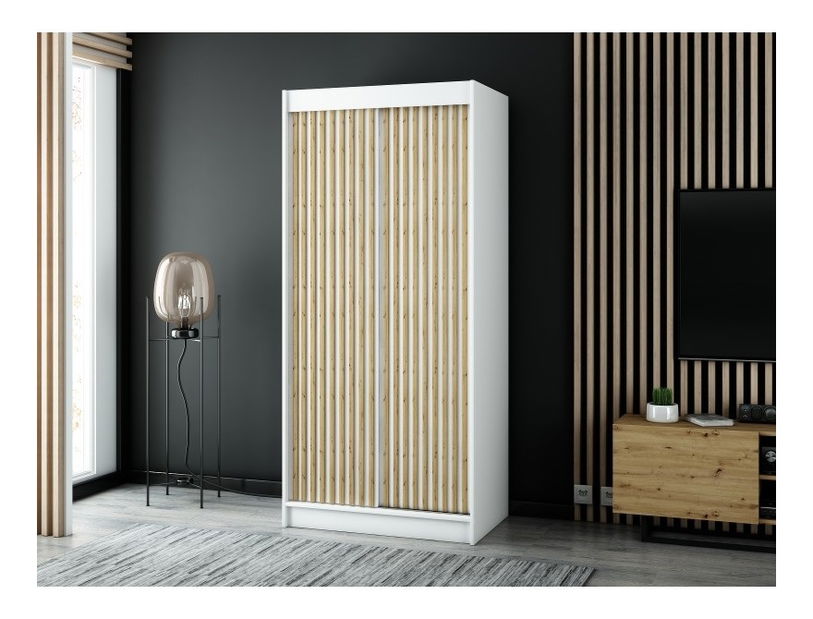 Ormar za garderobu 100 cm Ladonna 1 (Bijela mat)