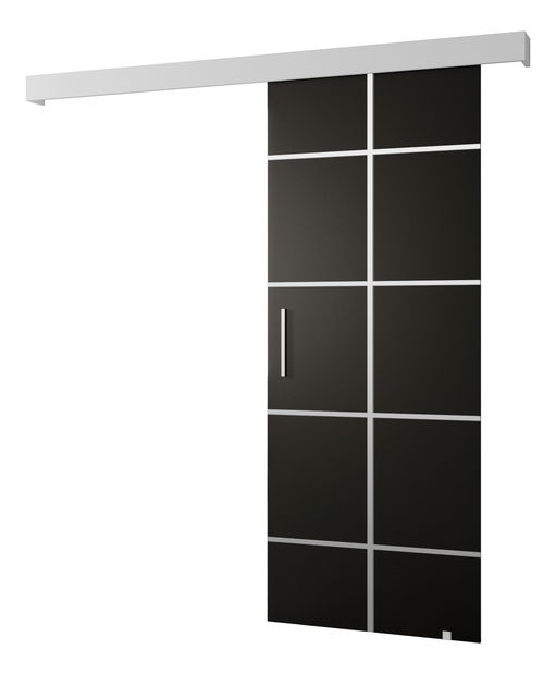Klizna vrata 90 cm Sharlene III (crna mat + bijela mat + srebrna)