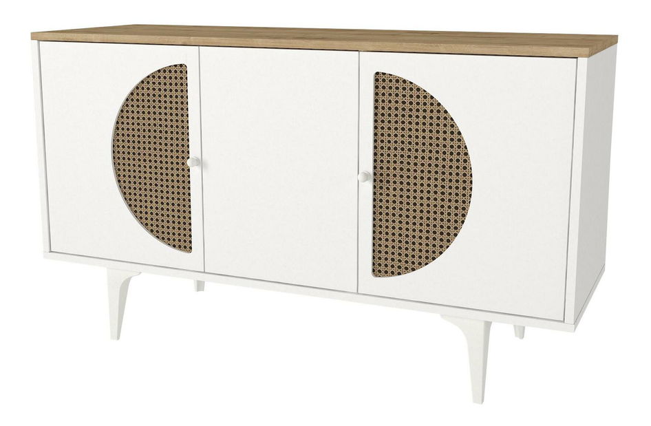 Szekrény Burinda 130 (fehér tölgy)