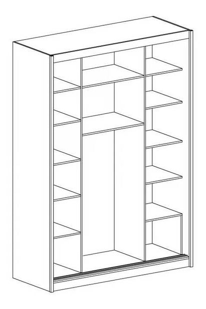 Ormar za garderobu Matej II (alpsko bijela) 