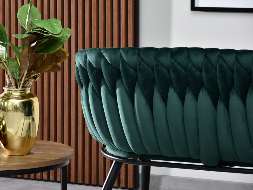 Pohovka dvojsedačka Radio (zelená + čierna)