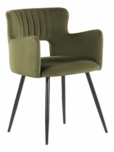 Set 2 ks jedálenských stoličiek Shelba (olivovo zelená) 