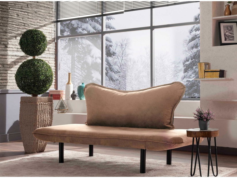 Canapea extensibilă 2-locuri Chatty (maro deschis)