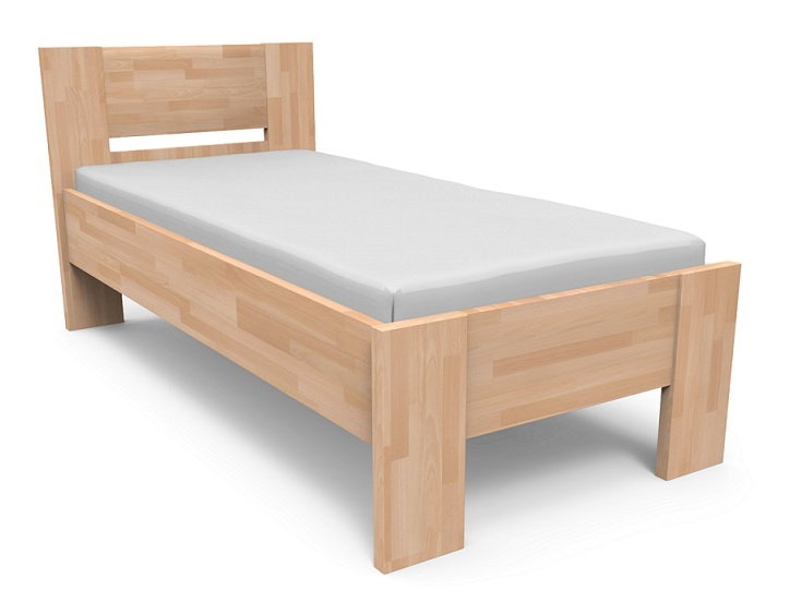Jednolôžková posteľ 120 cm Nicky plné čelo (masív)