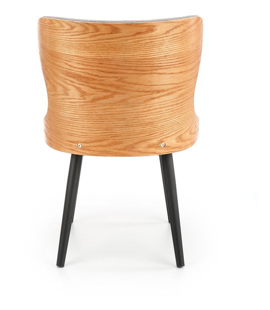 Jedálenská stolička Kosira (sivá + dub prírodný + čierna)