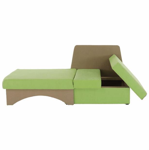 Colțar pentru copii Kubošik verde + Bej (D)