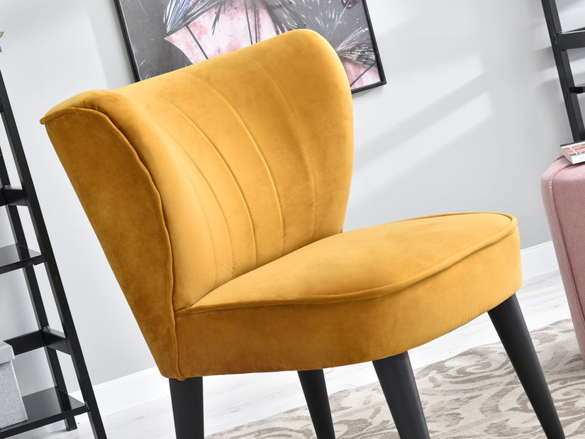 Relaxačné kreslo Arginteno (medová + čierna)