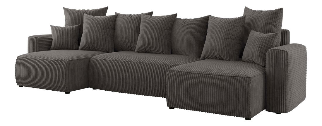 Colțar Denia U (gri negru)