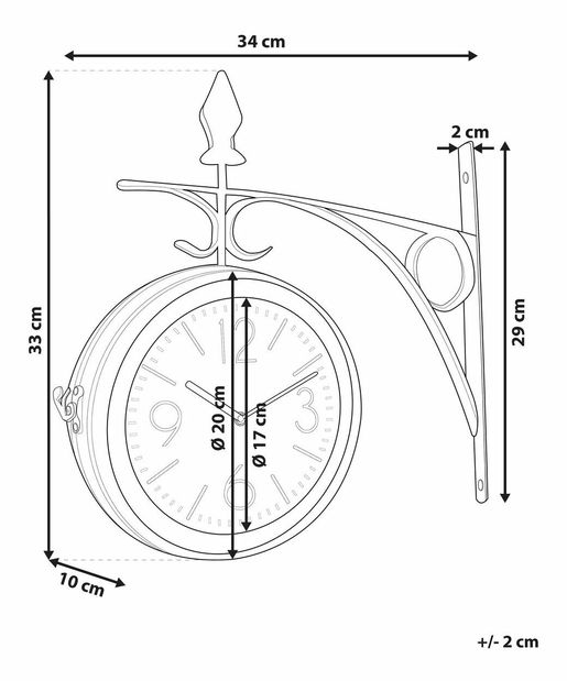 Nástenné hodiny ø 22 cm Reem (strieborná) 