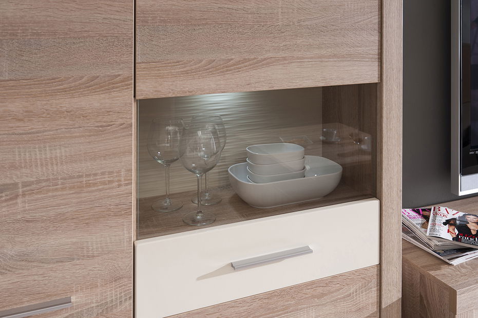 Obývacia stena Decodom Caribic K 01 dub bardolino + vanilka