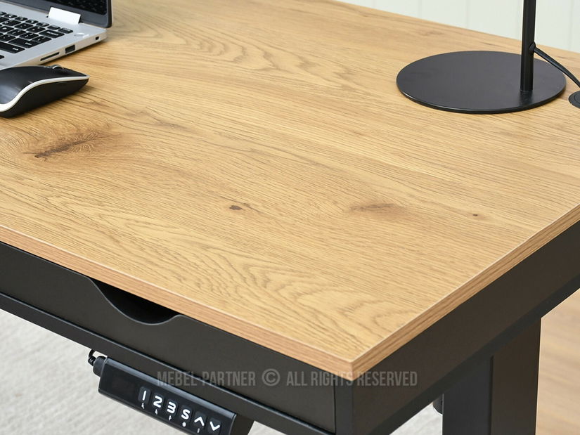 Masă PC Osto 140 (stejar negru + alb)