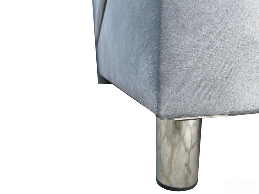 Bračni krevet 160 cm Moissa (tamnosiva) (s opružnim madracem) (bez podnice)