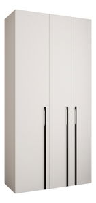 Ruhásszekrény 120 cm Carmela 40-3 (fehér + fekete)
