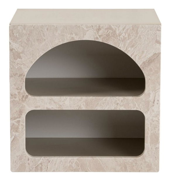 Nočný stolík Lotos 50 (travertín + piesková) 