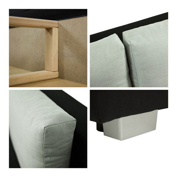 Széthúzható kanapé Sorela Sale (szürke + sötétszürke) (tárolóhellyel)