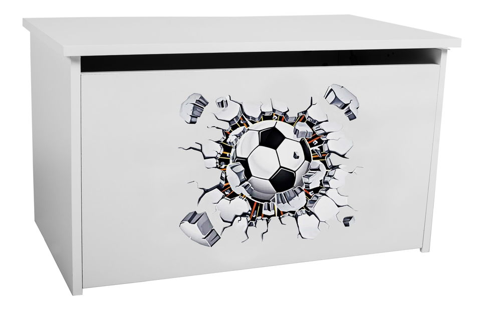Úložný box pre deti Davina (biela + lopta)
