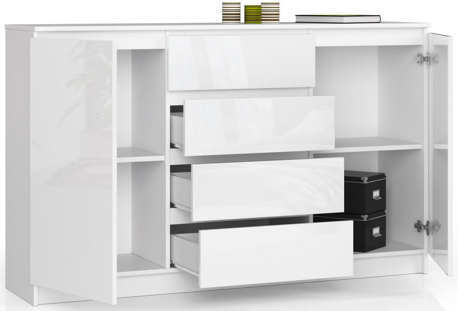 Komoda Koa (lesk biely)