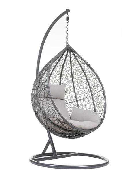 Závesné kreslo Cleopatra (tmavosivá + svetlosivá)