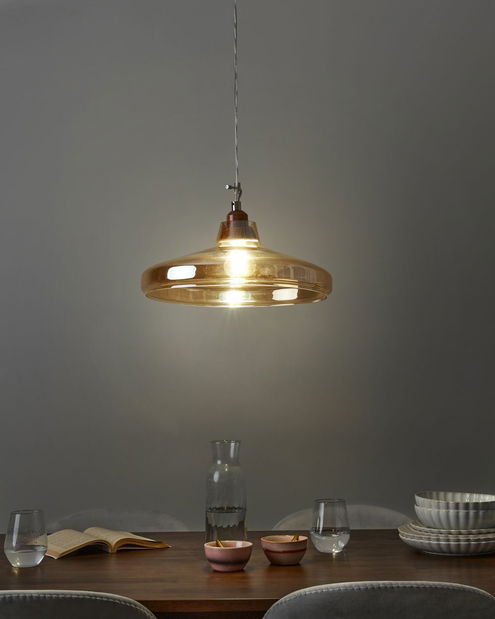 Závesná lampa Analia (priehľadná)