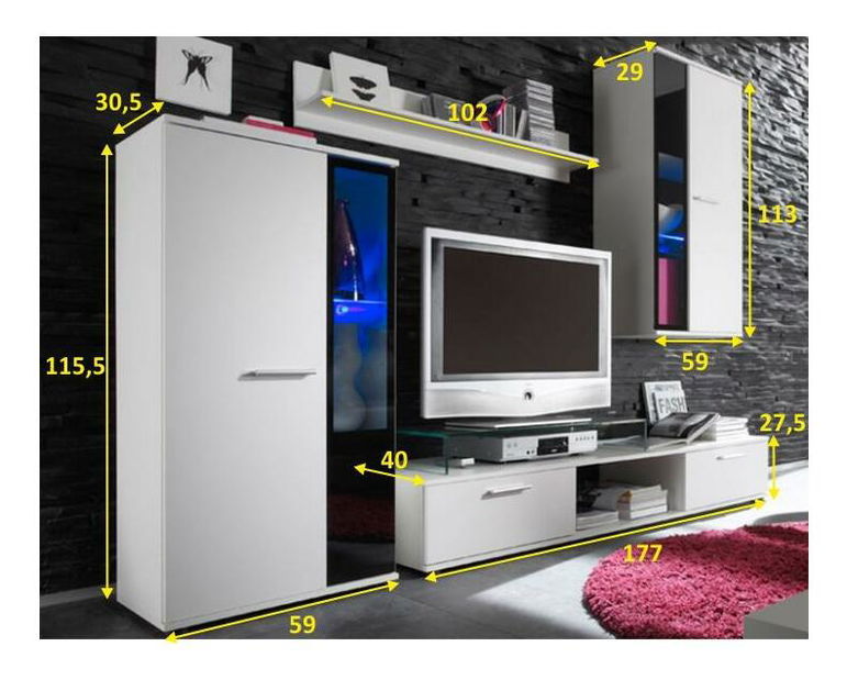 Obývacia stena Selena (biela)