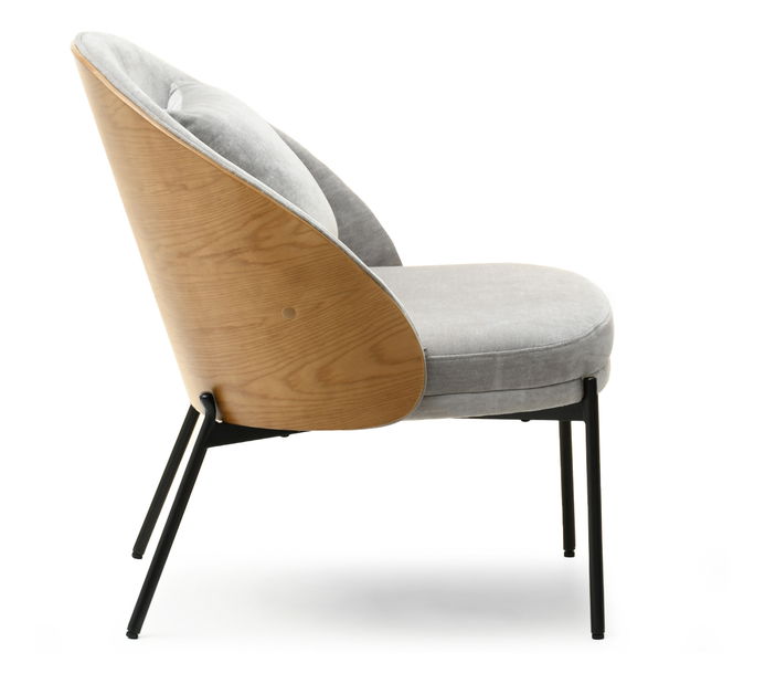 Dizajnové kreslo Antienos (sivá + čierna)