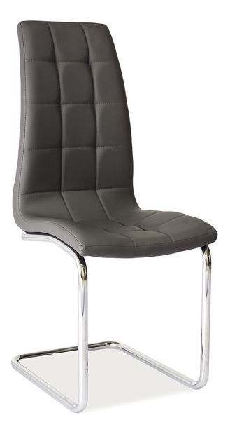 Scaun de sufragerie Hilario (piele ecologică gri)