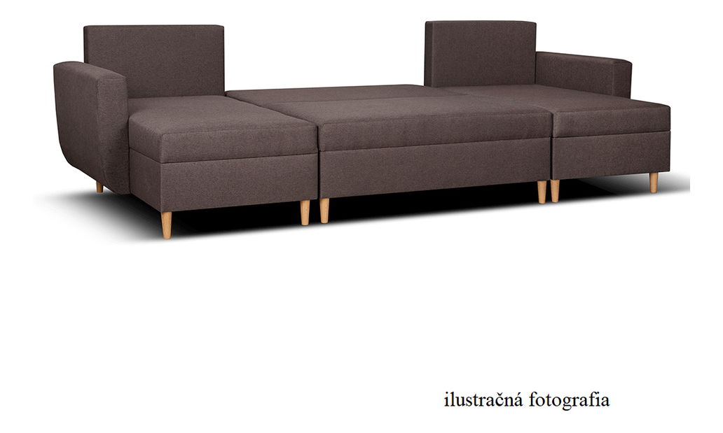 U alakú sarokkanapé Dollar (világosbarna) 