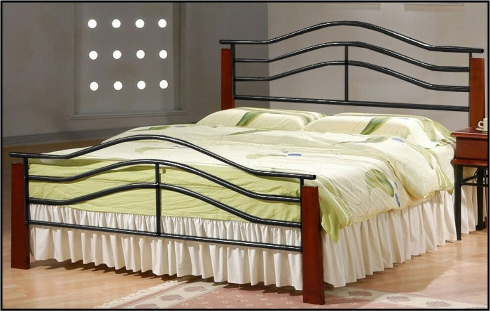 Kovová manželská posteľ 180 cm Pasadena (s roštom)