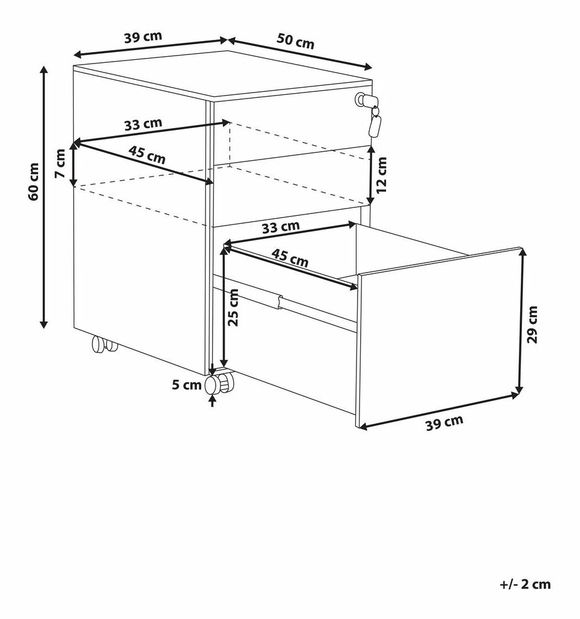 Szekrény CASAM (krém)
