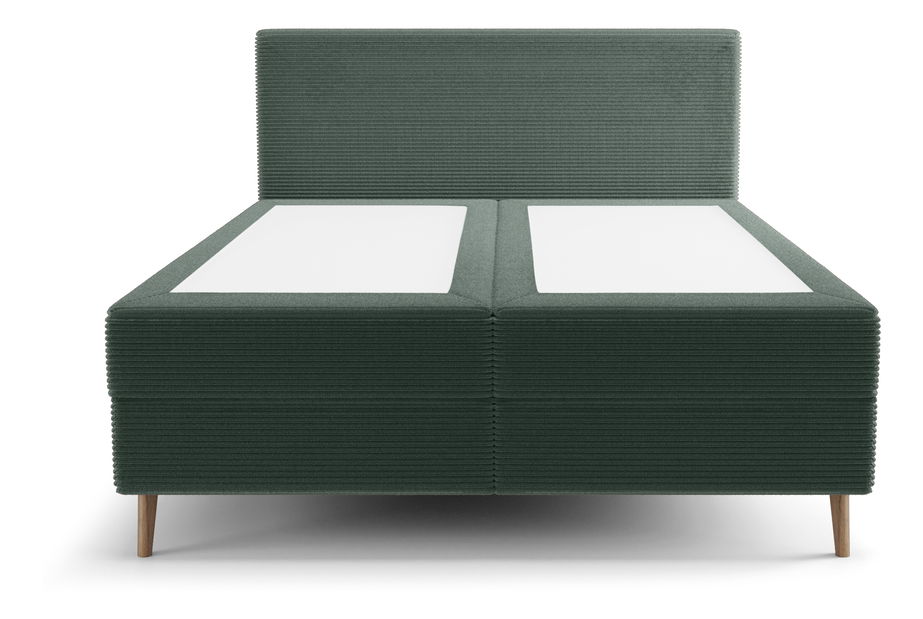 Bračni krevet 160 cm Napoli Comfort (zelena) (s podnicom, s prostorom za odlaganje)