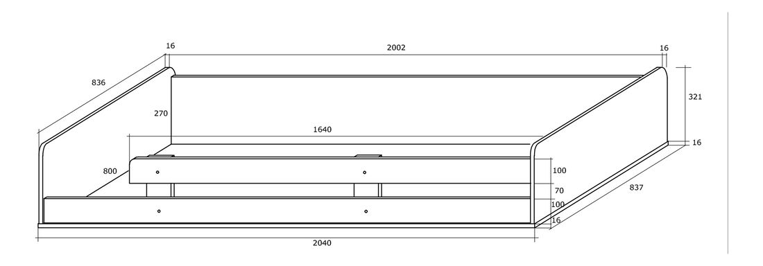 Rohová poschodová posteľ Alina (L) Sonoma + biela (s roštom)