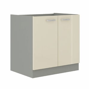 Alsó konyhaszekrény 80 D 2F BB Pleitton (fényes krémszín)