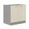 Dulap inferior de bucătărie 80 D 2F BB Pleitton (Crem ultralucios)